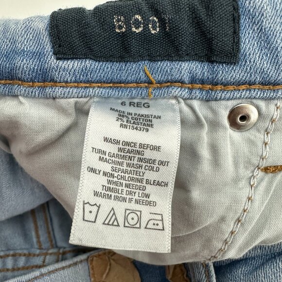 Aeropostale Boot Distressed Women's size 6 Medium Blue Denim Jeans - Picture 3 of 4